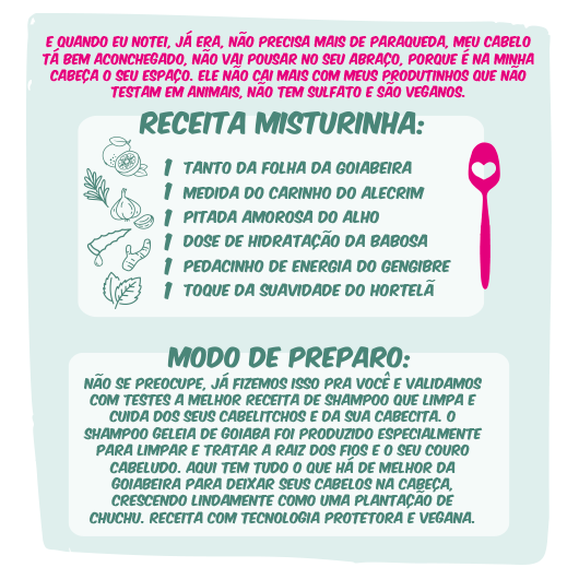 Verso - SHAMPOO GELEIA DE GOIABA ESFOLIANTE YAMY 300G